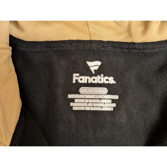 New Orleans Saints Full Zip Hoodie Sweatshirt Men's 4XL Fanatics Black NWT - Picture 8 of 11